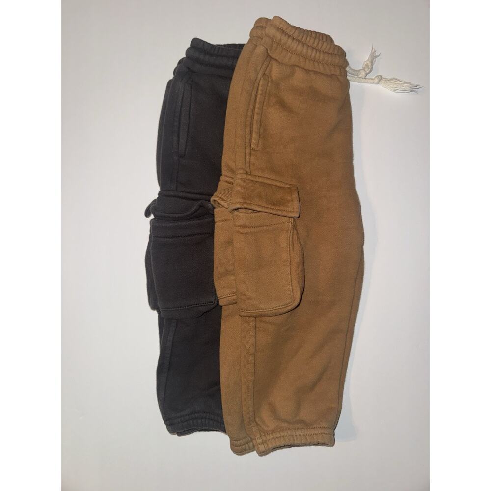 Shop Sova Toddler Cargo Joggers 2T Neutral Fleece Pants Lot Brown Black